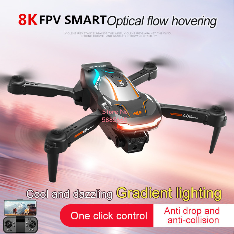 Photography Year - 8K航空写真撮影 オプティカルフローポジショニング FPV RCドローン 4CH カラフル照明
