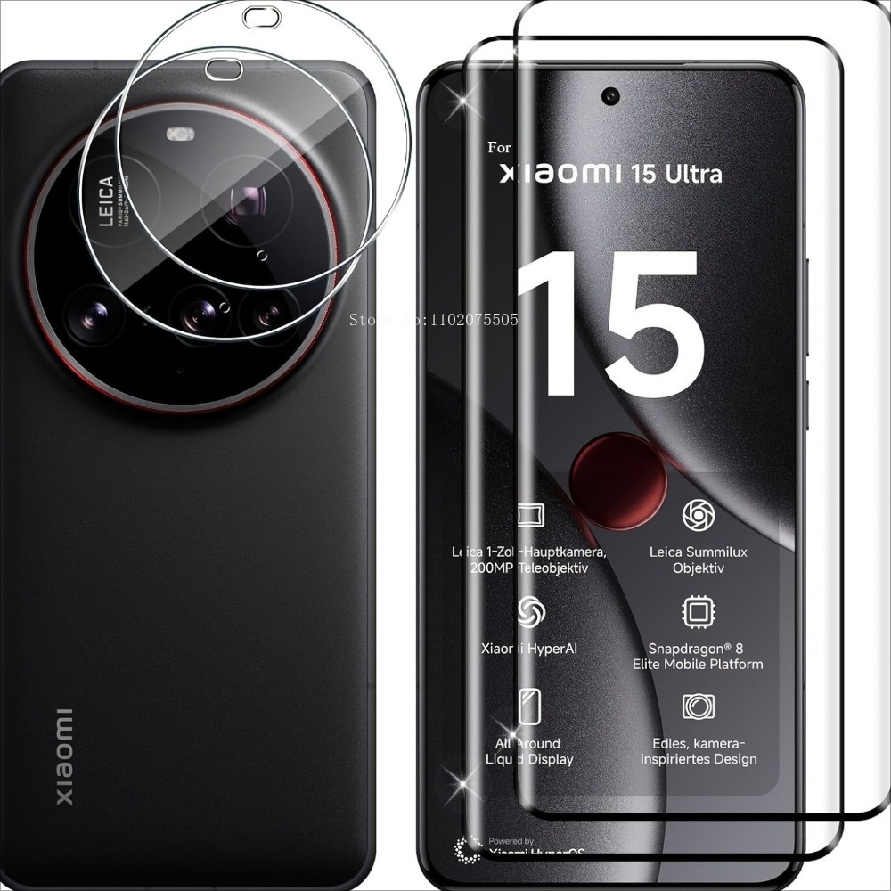 Photography Xiaomi 15 - [4-in-1] 2 個の 3D 強化ガラス +