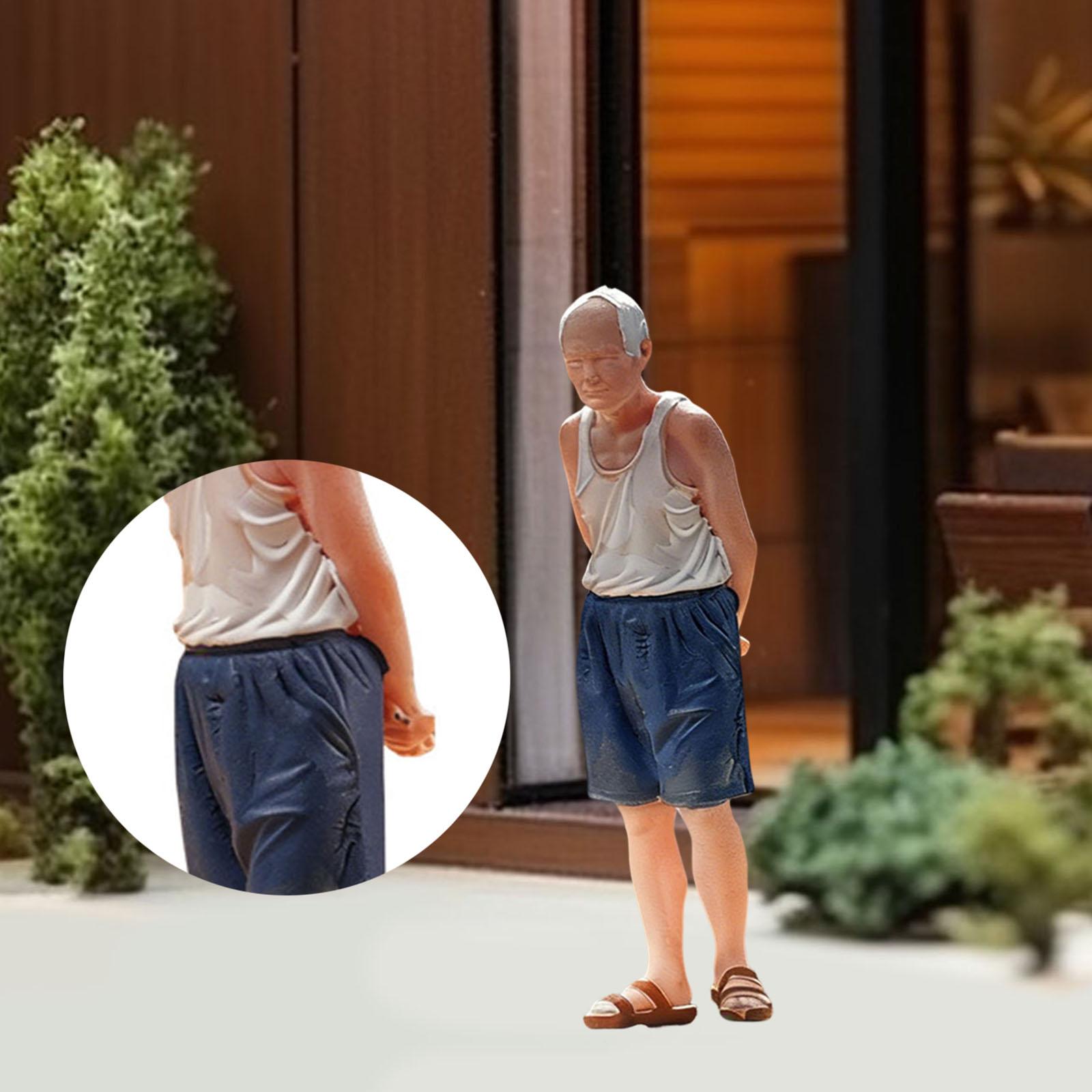 Photography Of A Man - 1:64スケール 老人ミニチュアフィギュア ミニモデル ディオラマ ミニチュアシーン フィギュア