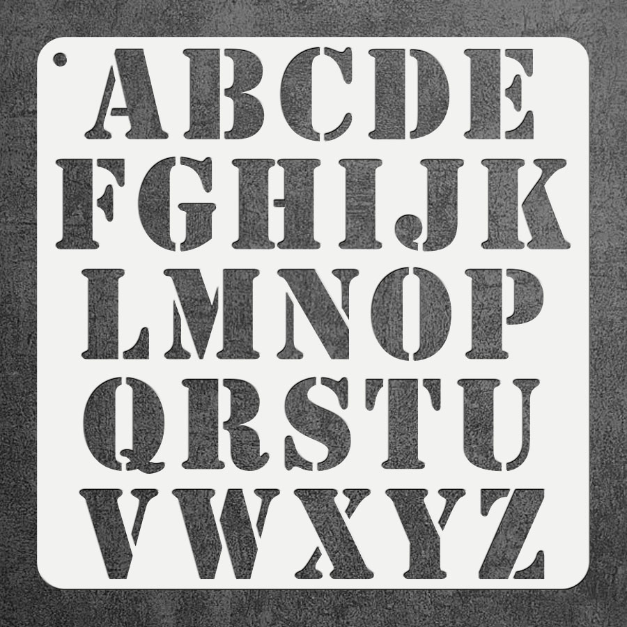 Photography Font - 1PC 11.8 インチ A-Z 大文字ステンシルアルファベットテンプレート壁画木製看板家の装飾生地 DIY