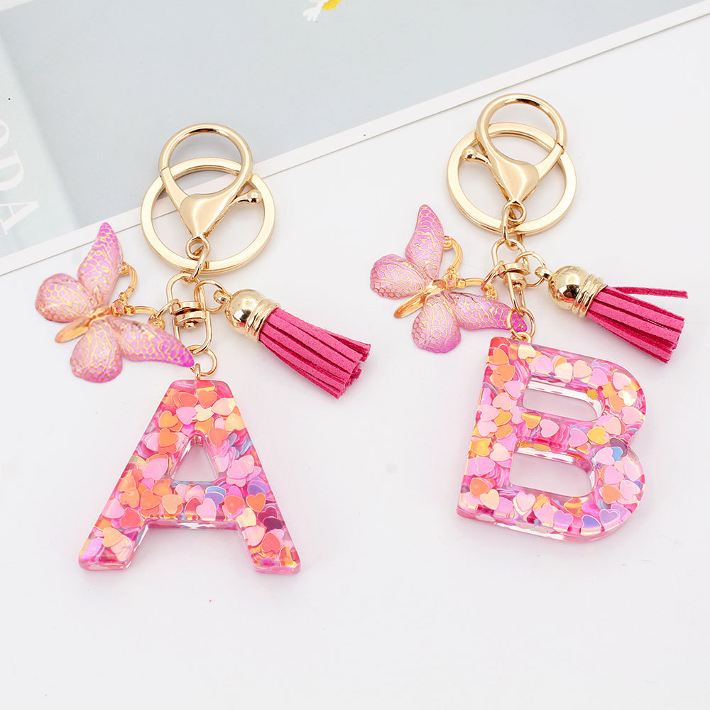 ファッション A-Z 文字アクリルキーホルダー女性のためのピ - Photography Font のレビューと価格