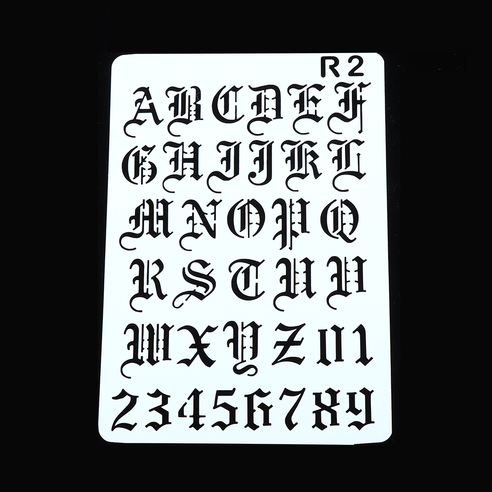 新しい中空階層化ステンシル壁画スクラップブッエンボスアルバム - Photography Font のレビューと価格