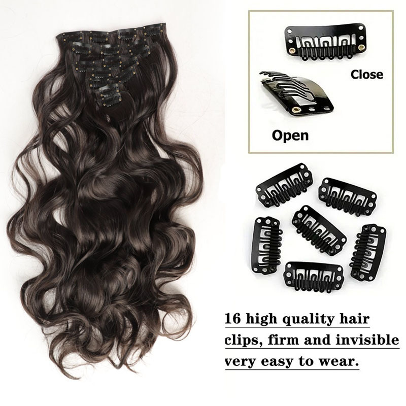 20インチのロングウェーブヘアエクステンション、天然合成ヘア - Photography Date のレビューと価格