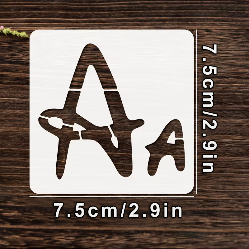 26個 2.95x2.95インチ アルファベットステンシルセ - Photography Font のレビューと価格