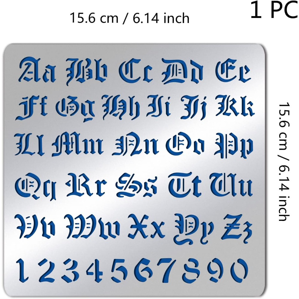 ゴシックマットメタルレター鉛筆、アルファベット番号、塗装用ス - Photography Font のレビューと価格