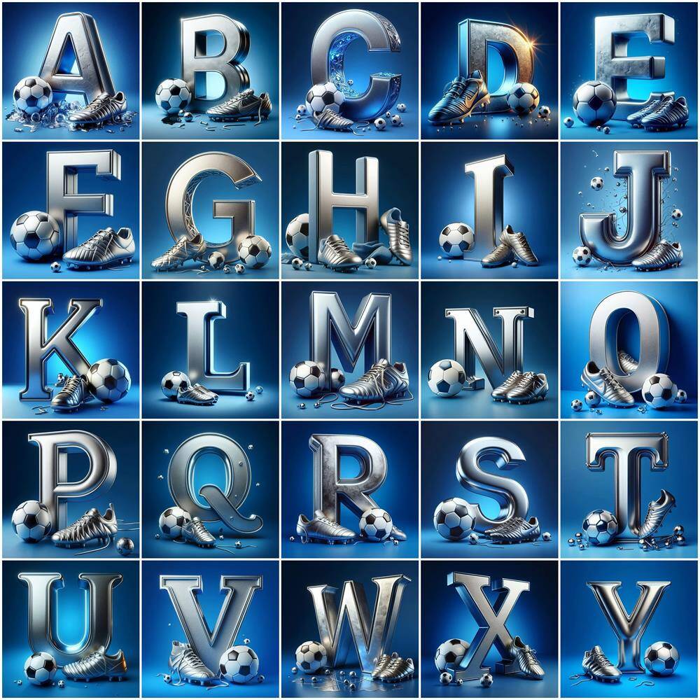 エバーシャイン-ダイヤモンドの文字のモザイク絵画,サッカーの - Photography Font のレビューと価格