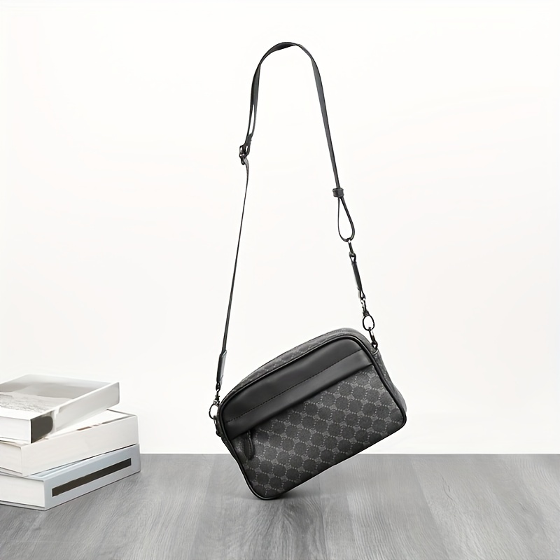 メンズ クラシックプリント PU クロスボディカメラバッグ、 - Camera Wrist Strap のレビューと価格