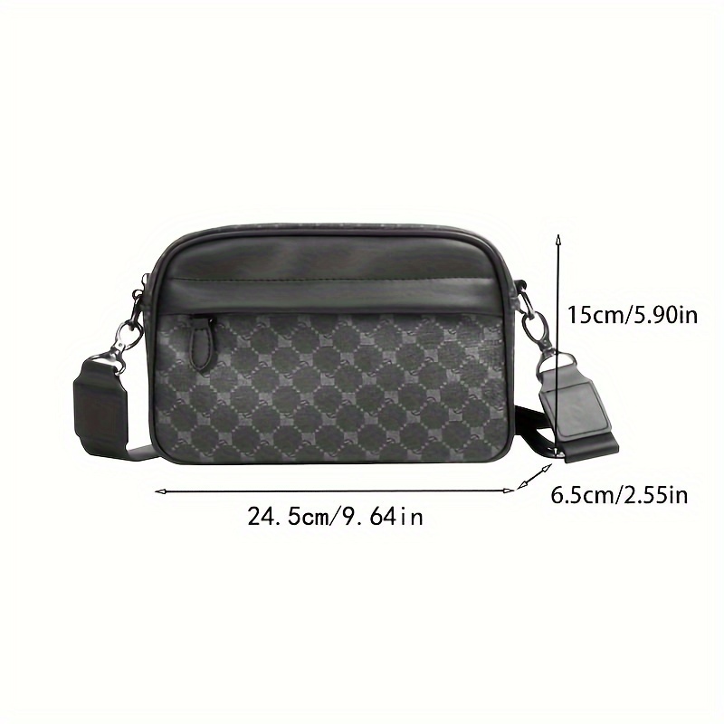 メンズ クラシックプリント PU クロスボディカメラバッグ、 - Camera Wrist Strap のレビューと価格