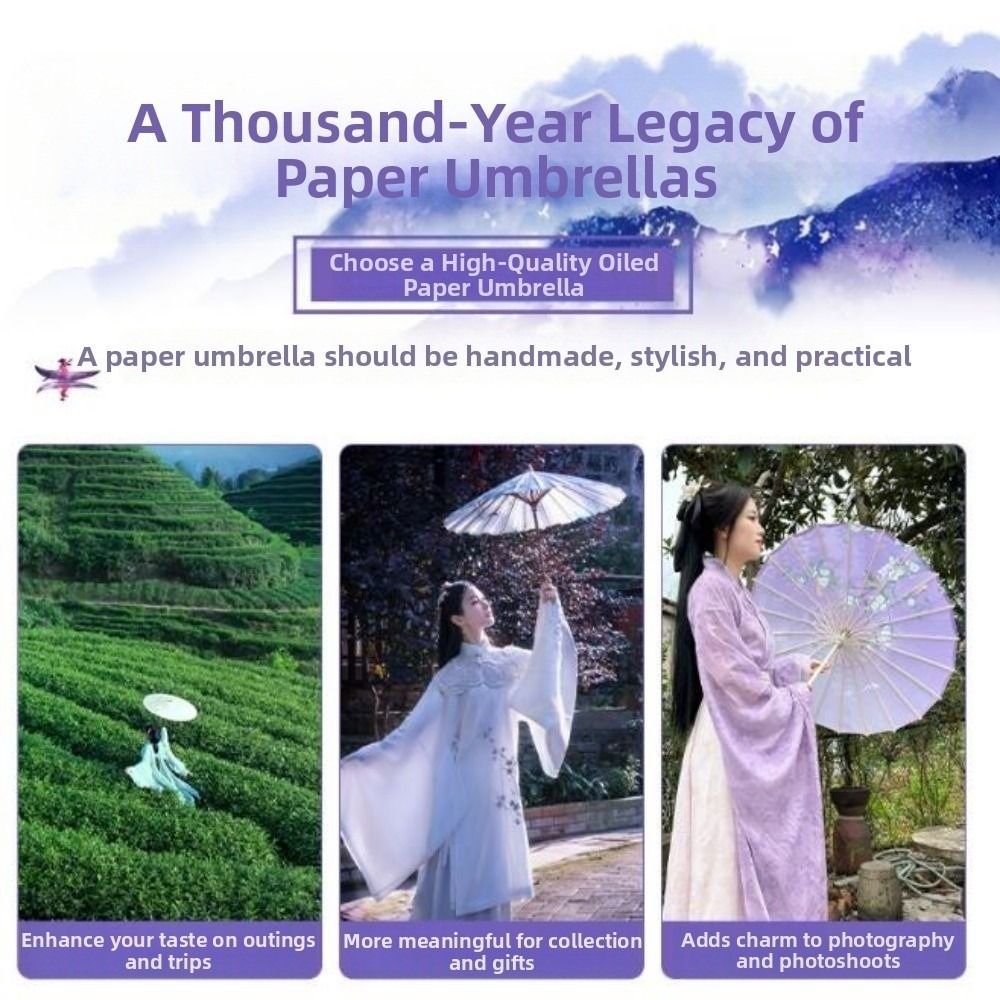 中国アンティーク風ウェディング花嫁用油紙傘 龍と鳳凰柄 56 - Photography Of A Man のレビューと価格