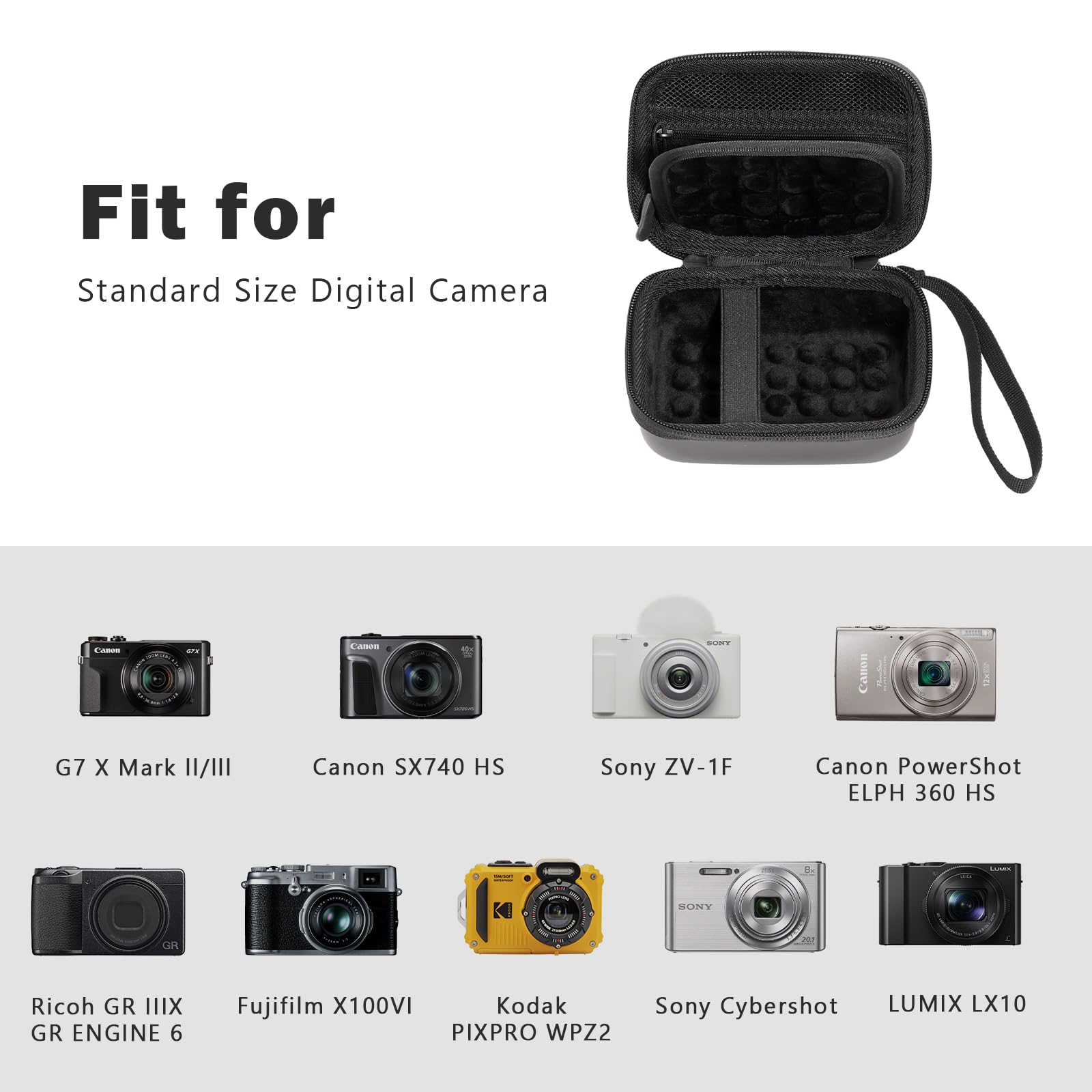 ハードシェルデジタルカメラケース キヤノンG7X Mark  - Photography Icon のレビューと価格