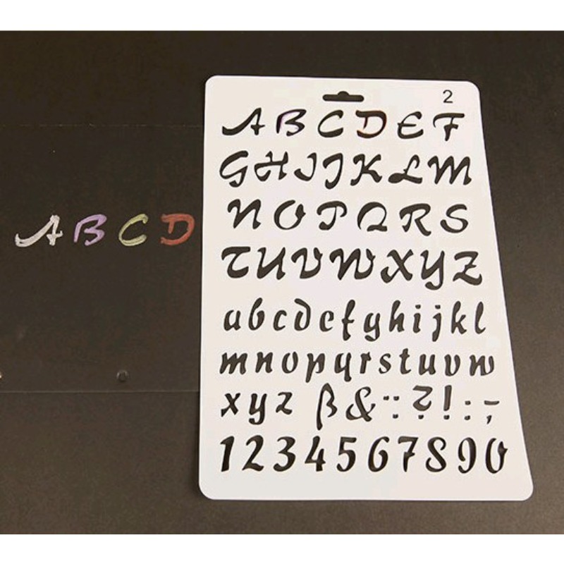 1pc A4 アルファベット文字階層化ステンシル絵画スクラッ - Photography Font のレビューと価格