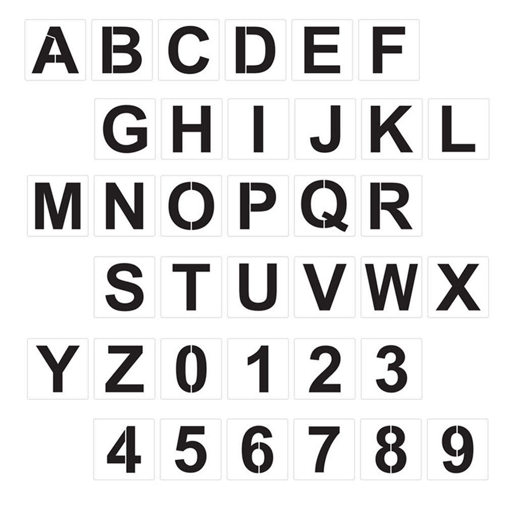 1 セット大型アルファベットステンシル文字と数字のペイントテ - Photography Font のレビューと価格