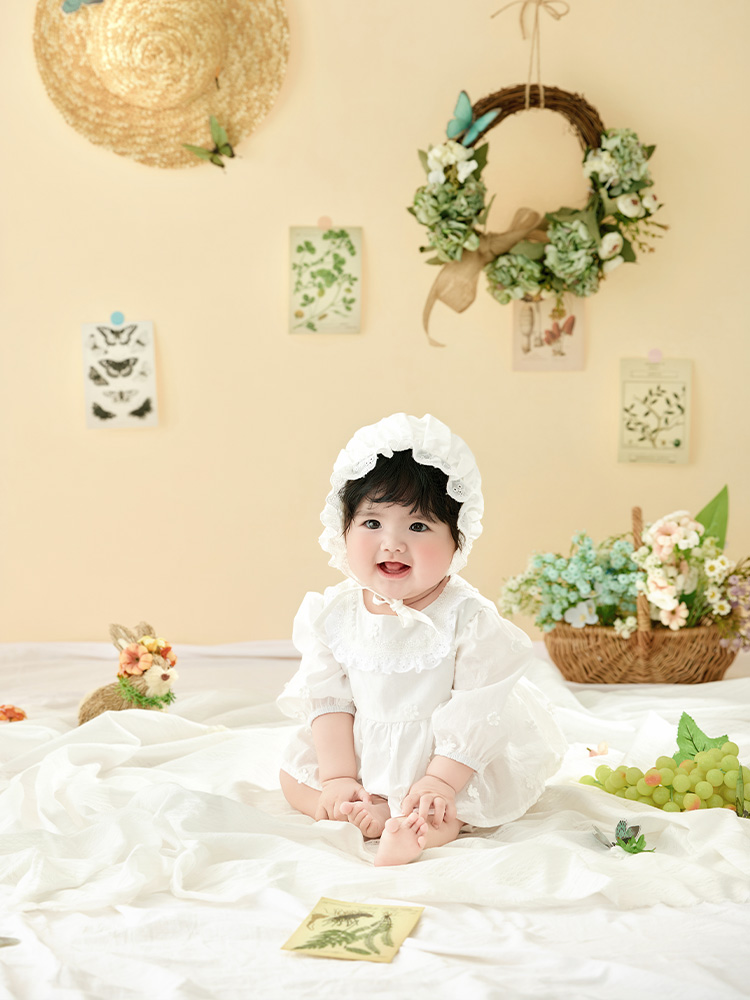 牧歌的なスタイルの女の赤ちゃんの写真撮影用衣装、スタジオ用の - Photography Year のレビューと価格