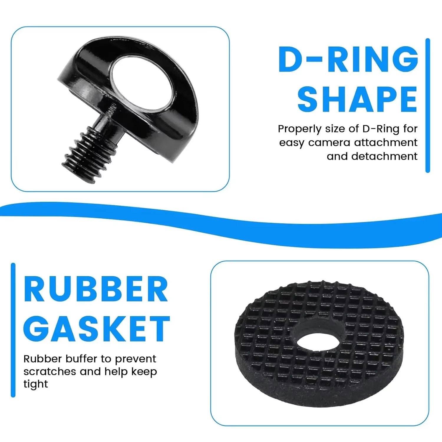 1-6個入り ユニバーサル1/4インチカメラネジ ゴムワッシ - Camera Wrist Strap のレビューと価格