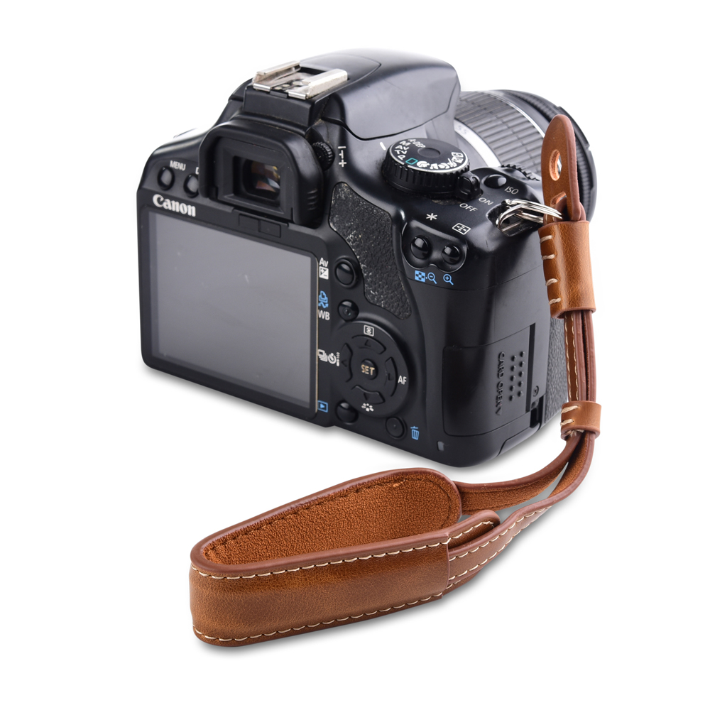カメラ革ハンドグリップ金属リングリストストラップキヤノン E - Photography Icon のレビューと価格