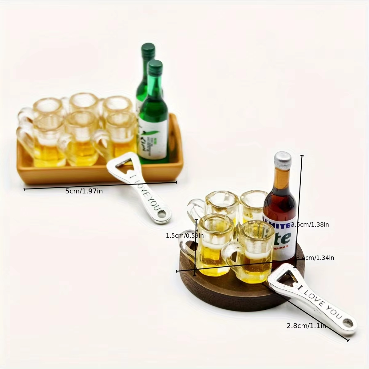 1:6/1:12スケールのドールハウス用ビールマグモデル、ド - Photography Model のレビューと価格