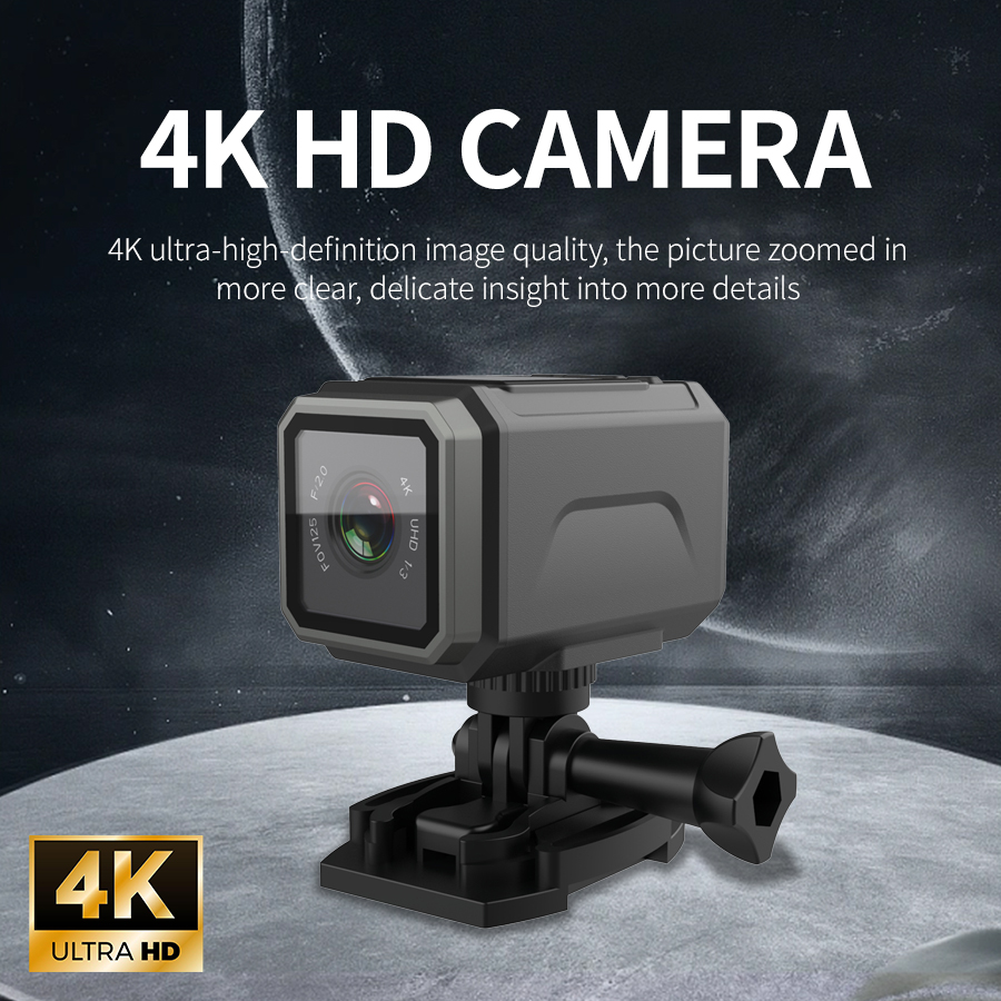 4K EIS アクションカメラ 125 °   広角WiFi - Photography Date のレビューと価格