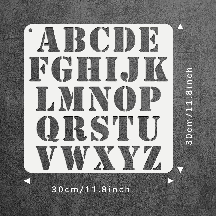 1PC 11.8 インチ A-Z 大文字ステンシルアルファベ - Photography Font のレビューと価格