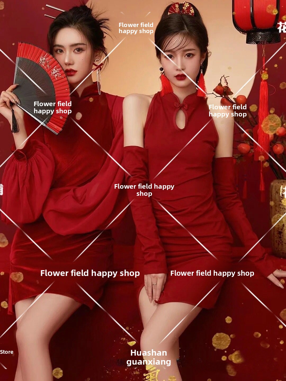 新年ヴィンテージ写真スタジオファッショナブルな親友ポートレー - Photography Year のレビューと価格